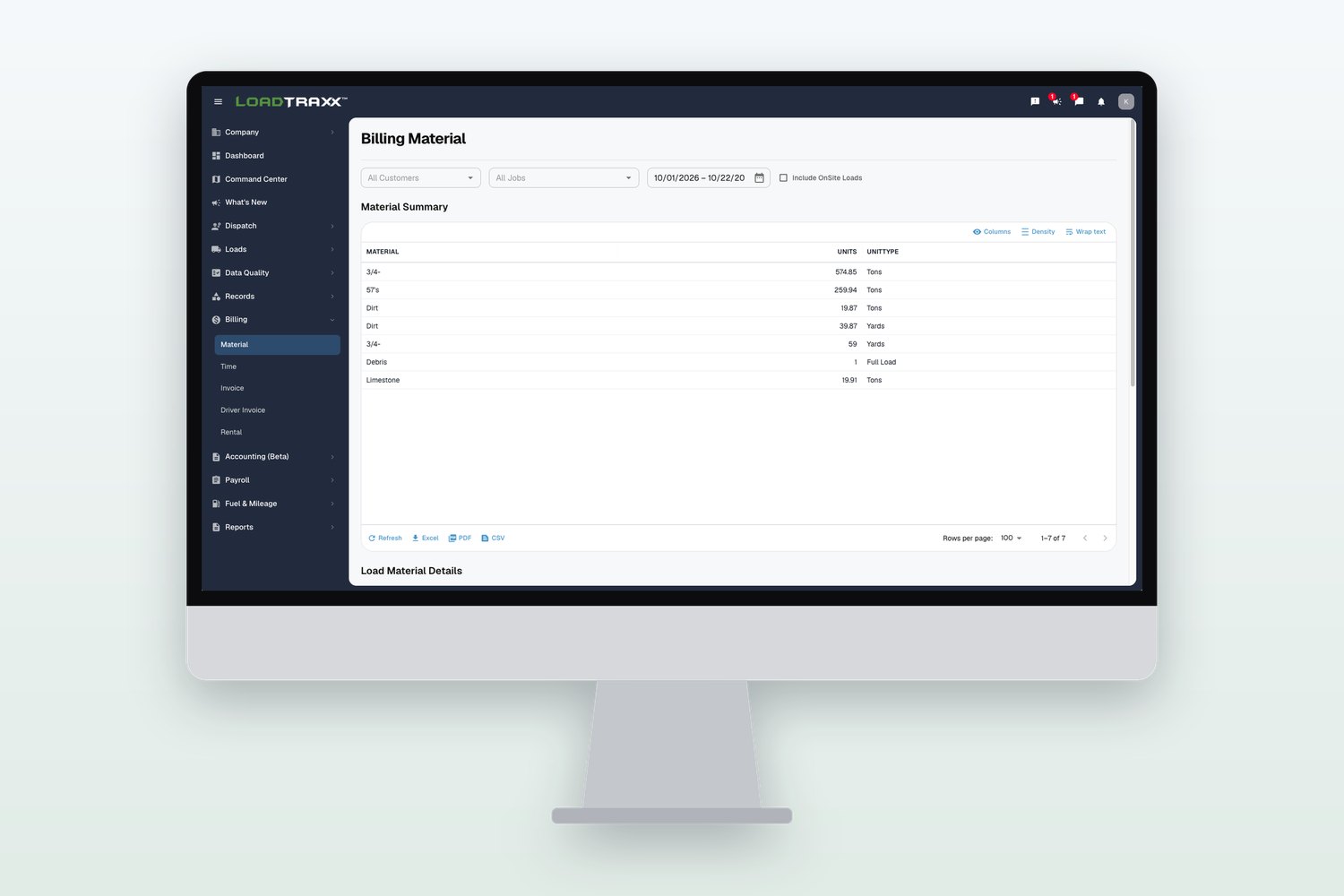 Billing in the LoadTraxx back office